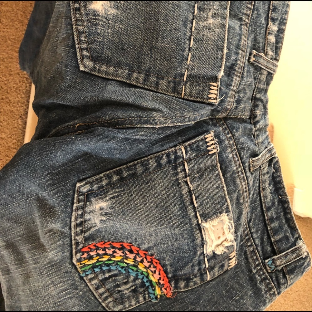 Joes jeans rainbow and big stitching